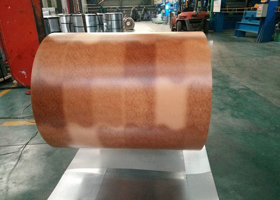 A cor da impressão Prepainted o teste padrão de madeira de aço do tijolo da bobina 55% do Galvalume