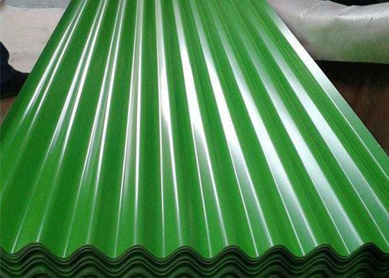 Chapas de aço onduladas verdes SGCC de verde de musgo para telhar PPGI PPGL